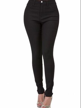 Luxe Band Fashion High-Waisted Black Shorts - Size S